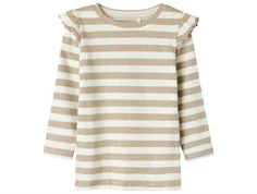 Name It pure cashmere/cloud dancer stribet top